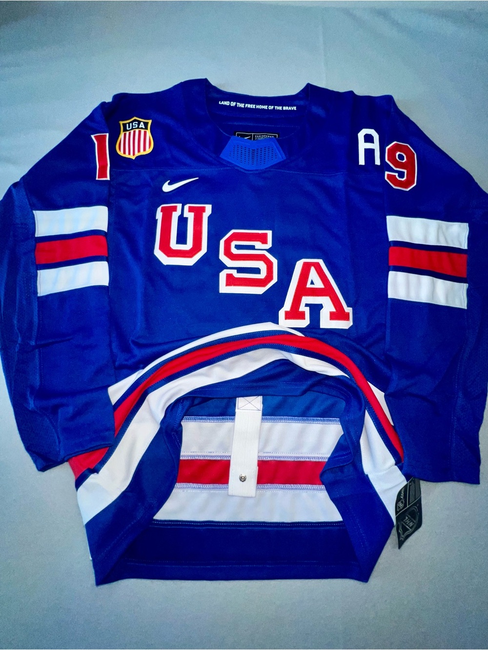 Nike Matthew tkachuk men’s 2026 team USA Olympic hockey jersey blue size large - Picture 8 of 11